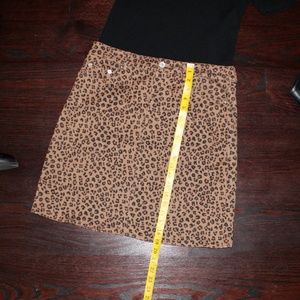 CeCe new A-line leopard mini-skirt
